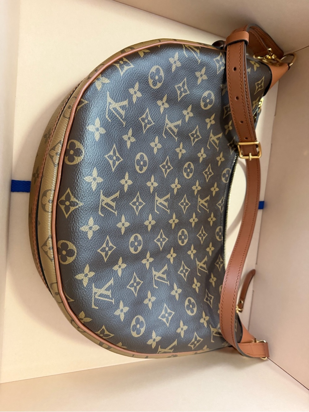 Louis Vuitton Monogram Canvas Crescent Shoulder Bag in Brown - Picture 3 of 12